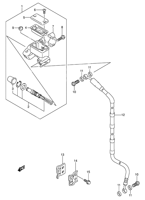 Front master cylinder