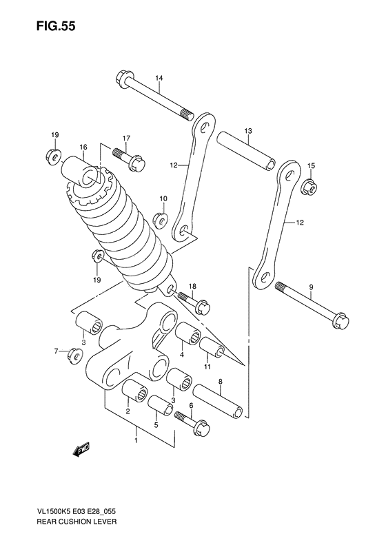 Rear cushion lever