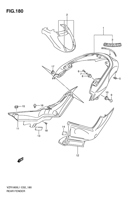 Rear fender              

                  Vzr1800zufl1 e19