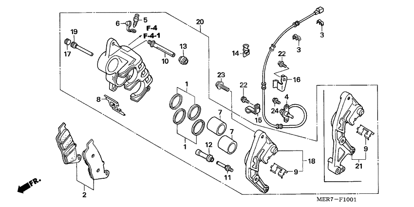 Front brake caliper              

                  R.) (CBF600S6,8/SA6/N6,8/NA6