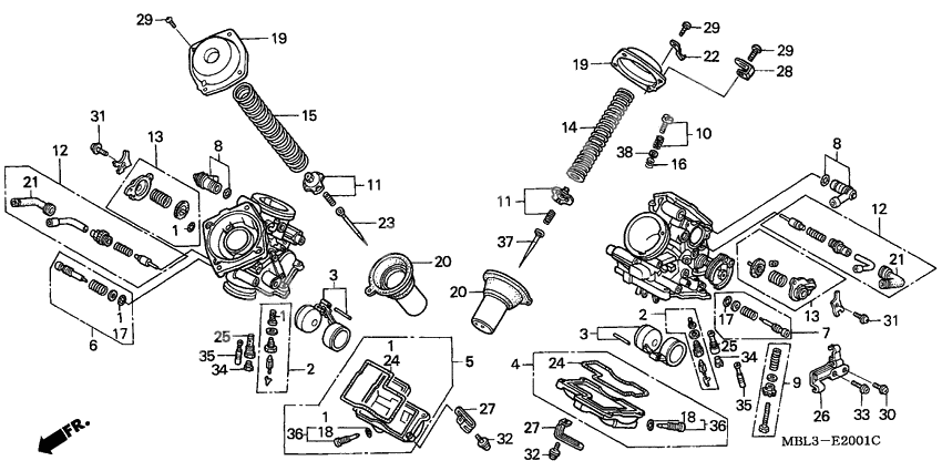 Carburetor assy              

                  COMPONENT PARTS