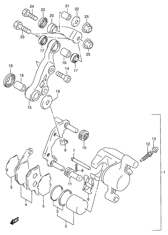 Front caliper              

                  Model t/v/x/y