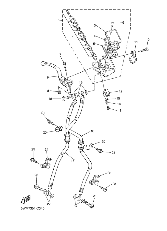 Vorderer hauptbremszylinder