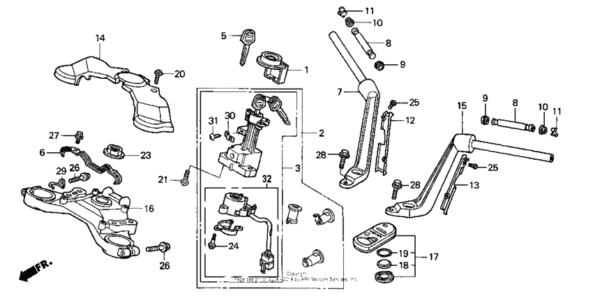 Handlebar + top bridge