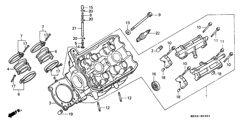 Left cylinder head