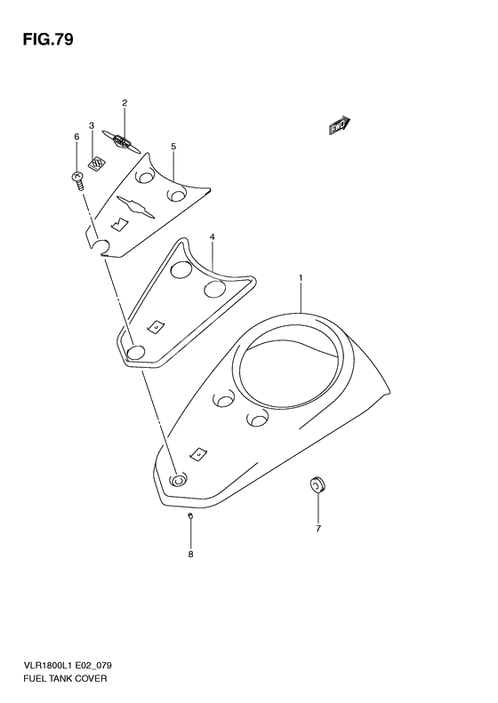 Fuel tank cover              

                  Vlr1800l1 e2