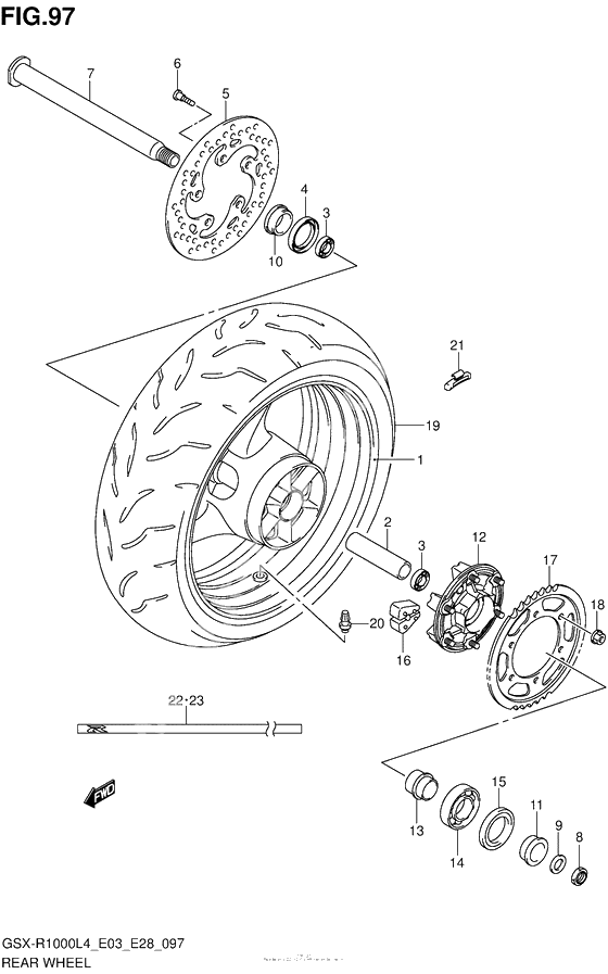 Заднее колесо