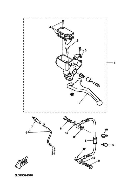 Rear master cylinder