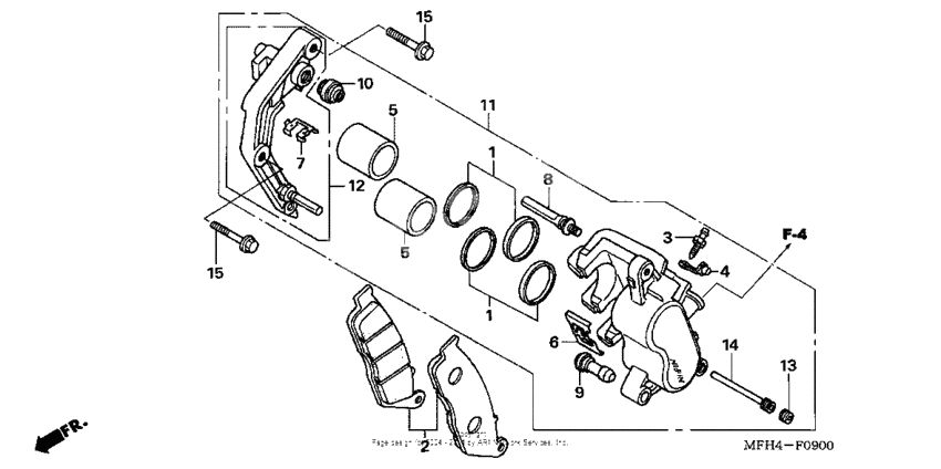 Front brake caliper