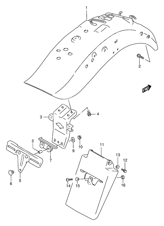 Rear fender              

                  Model t