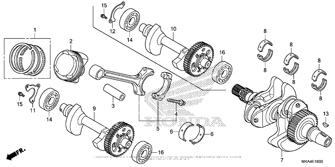 Коленчатый вал & Поршень