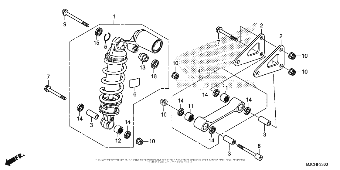 Rear shock absorber (1)