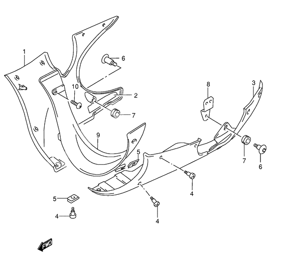 Under cowling              

                  Model k4/k5