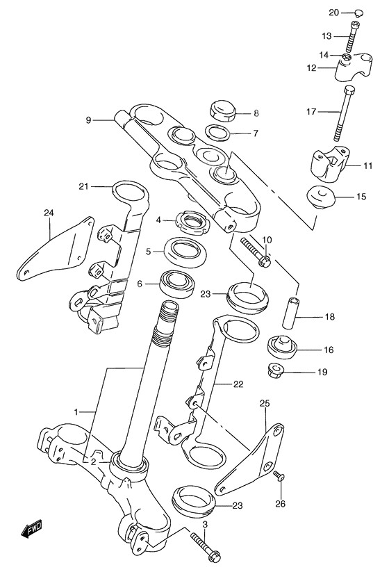 Steering stem              

                  Gsf1200t/v/w/x/y/st/sv/sw/sx/sy