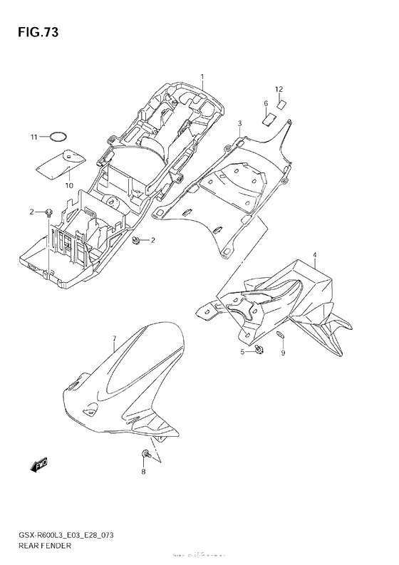 Rear Fender (Gsx-R600L3 E28)