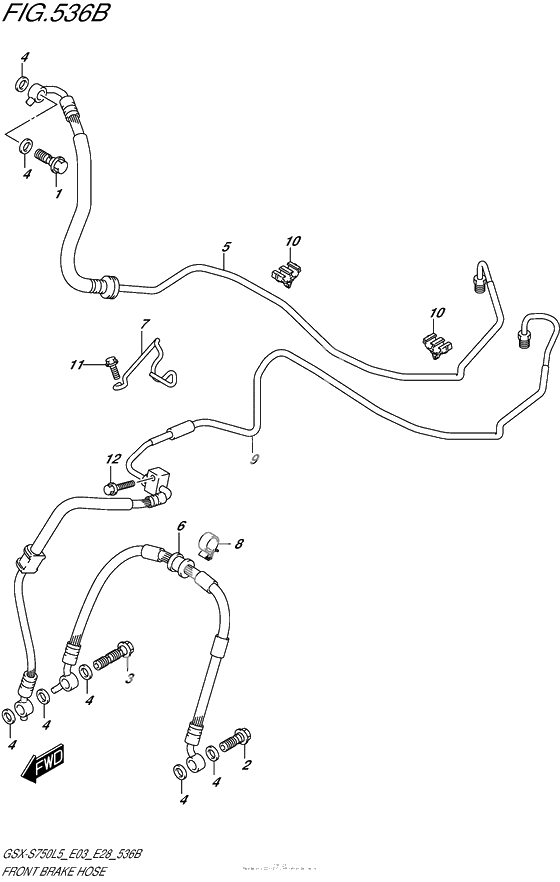 Front Brake Hose (Gsx-S750Al5 E28)
