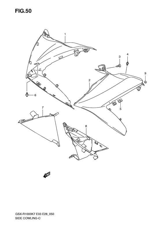 Side cowling              

                  Model k7