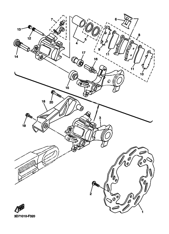 Задний тормозной суппорт