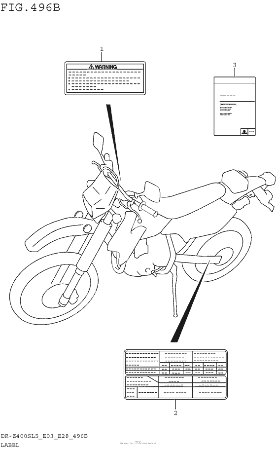 Информационные наклейки (Dr-Z400Sl5 E28)