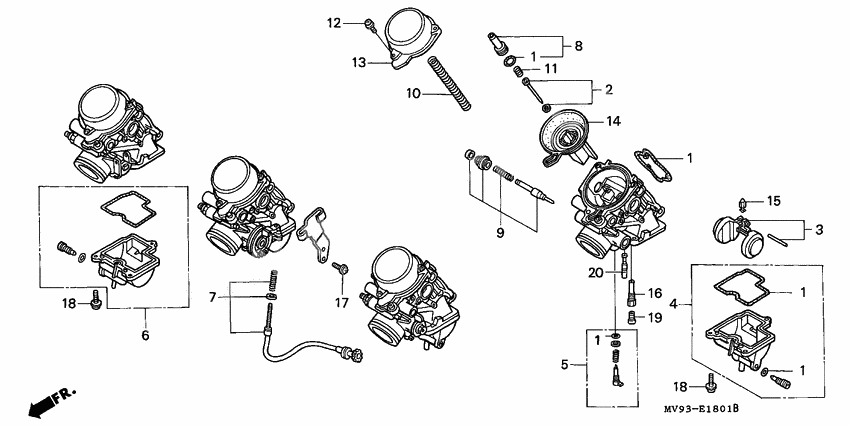 Carburetor assy              

                  COMPONENT PARTS