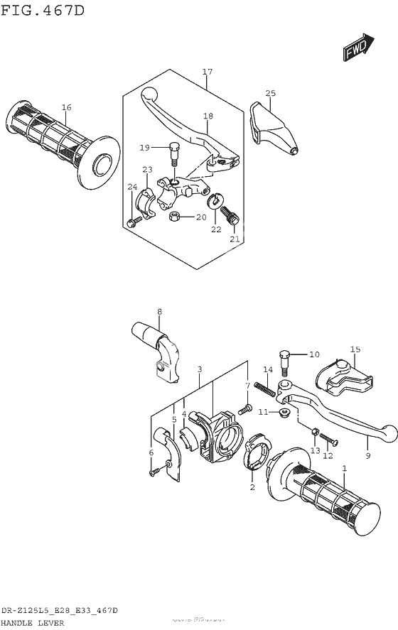 Ручки руля (Dr-Z125Ll5 E33)