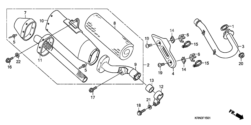 Exhaust muffler              

                  CRF250R5