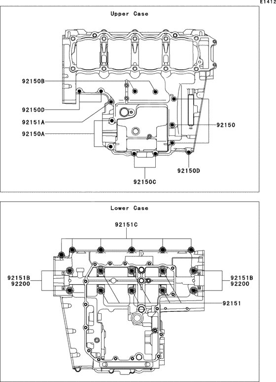 Crankcase bolt pattern