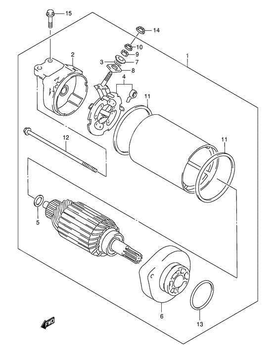 Starting motor