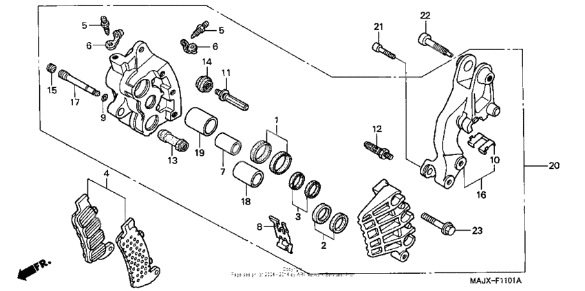 Front brake caliper (2)