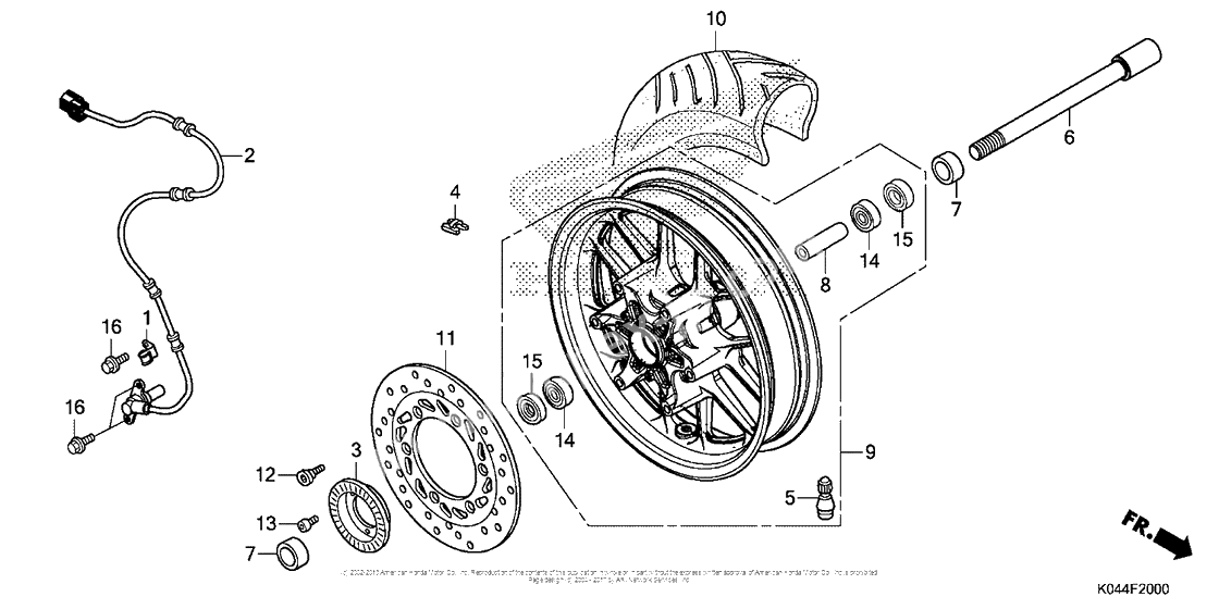 Передние колесо