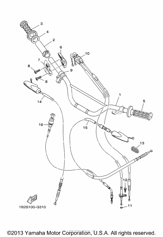 Steering handle cable