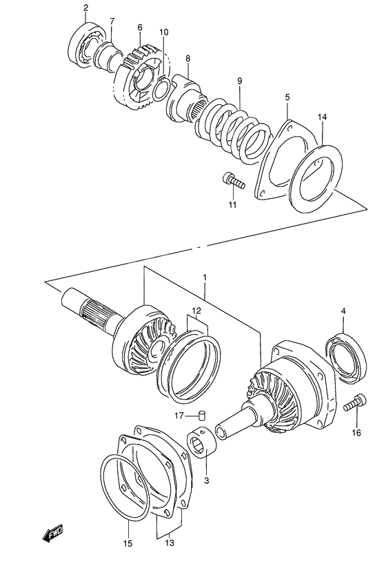 Secondary drive gear