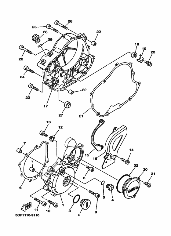 Crankcase cover ass`y (v