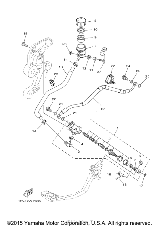 Rear master cylinder