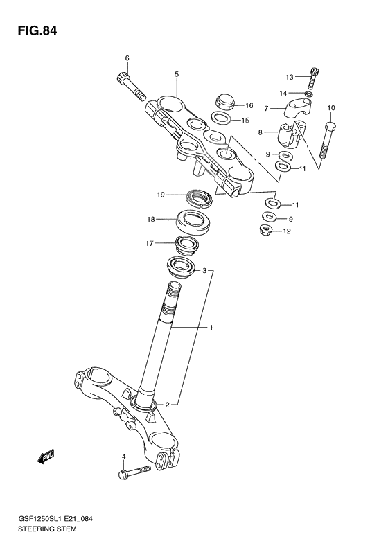 Steering stem              

                  Gsf1250sal1 e21