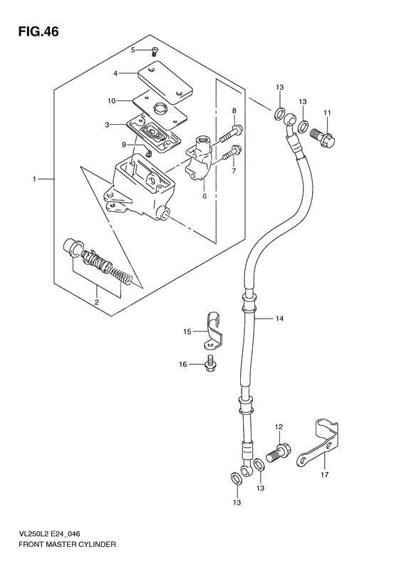 Front master cylinder