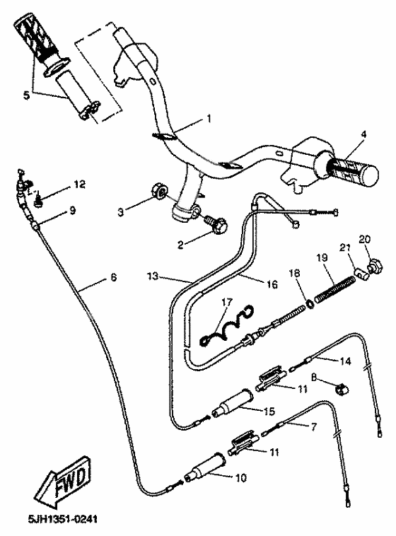 Steering handle. cable