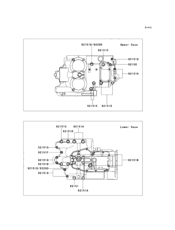 Crankcase bolt pattern