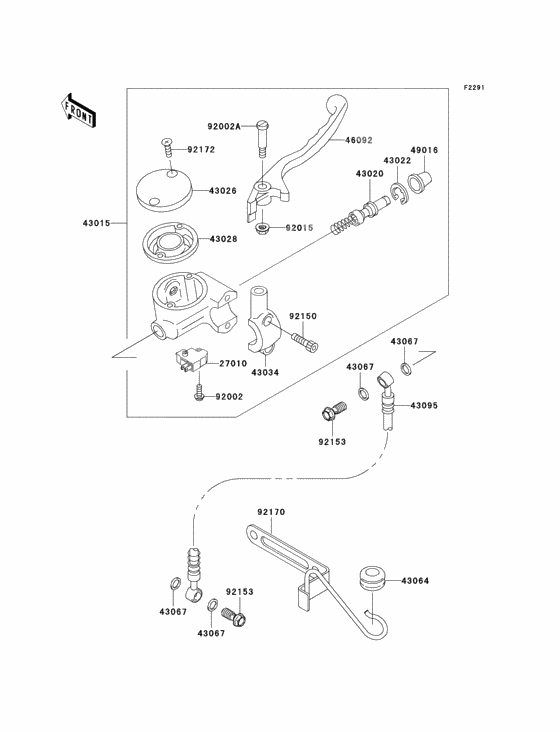 Front master cylinder