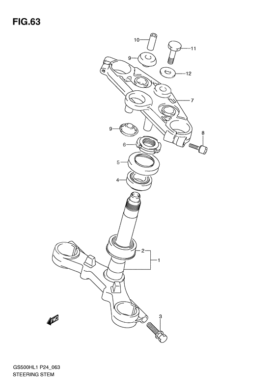 Steering stem              

                  Gs500fh