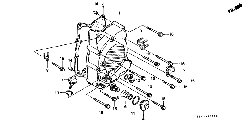 Right crankcase cover