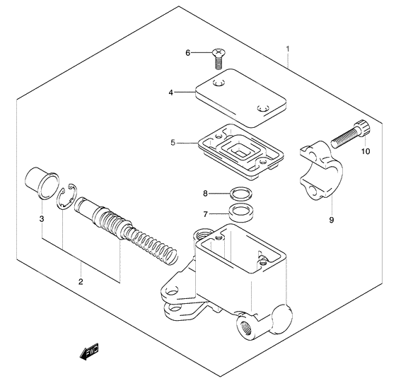 Front master cylinder              

                  Model k2,  k3