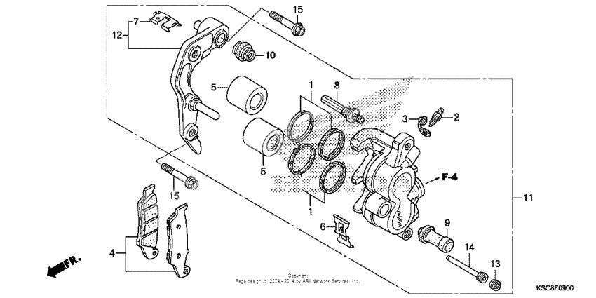 Front brake caliper