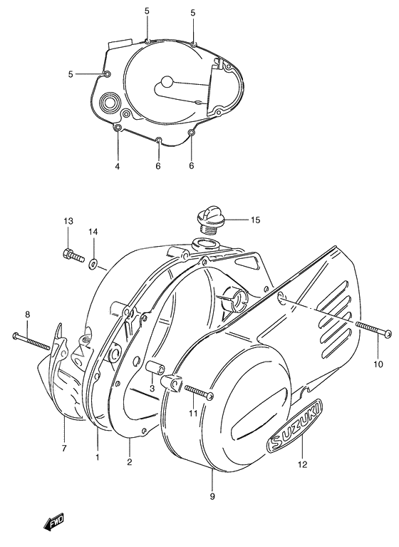 Crankcase cover ass`y (v