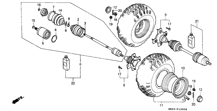 Rear wheel complete assy