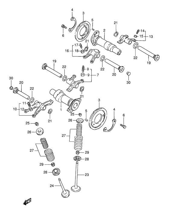 Camshaft - valve