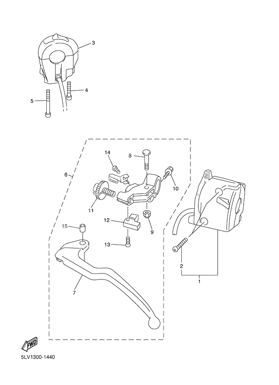 Handle switch. lever