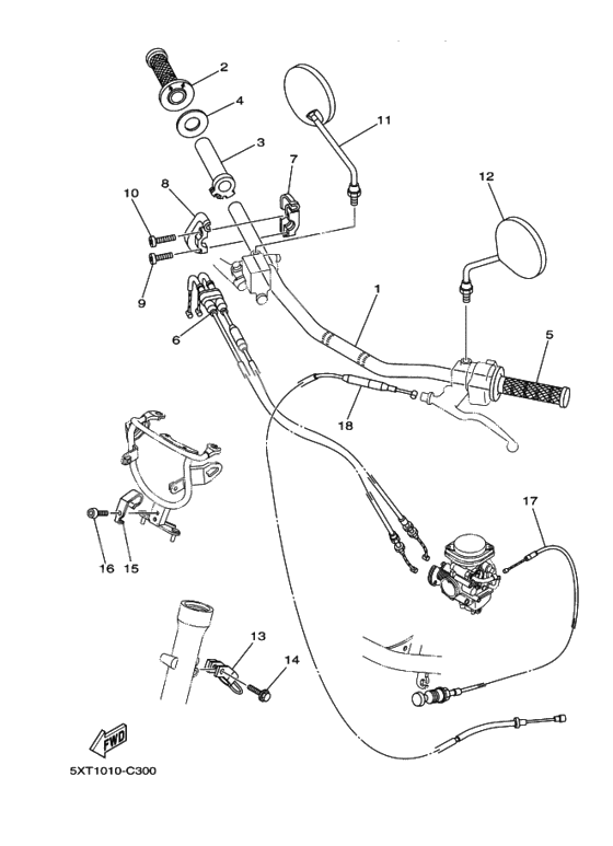 Steering Handle, Cable