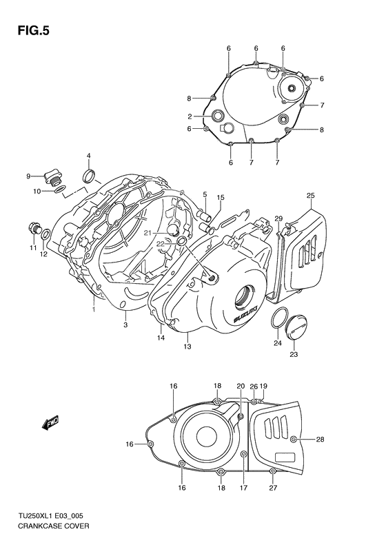 Crankcase cover ass`y (v