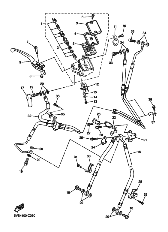 Front master cylinder